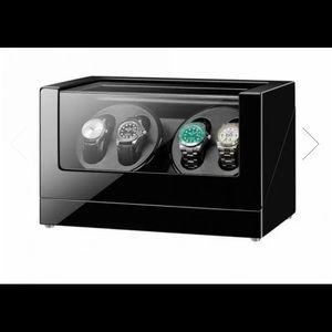 J Queen Quad Watch Winder Black